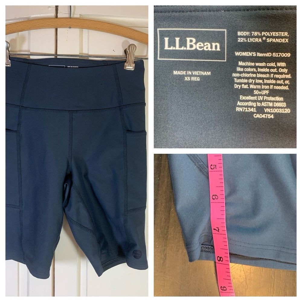 LL Bean Everyday Performance Shorts Womens‎ XS High Rise Pockets Gym Workout
